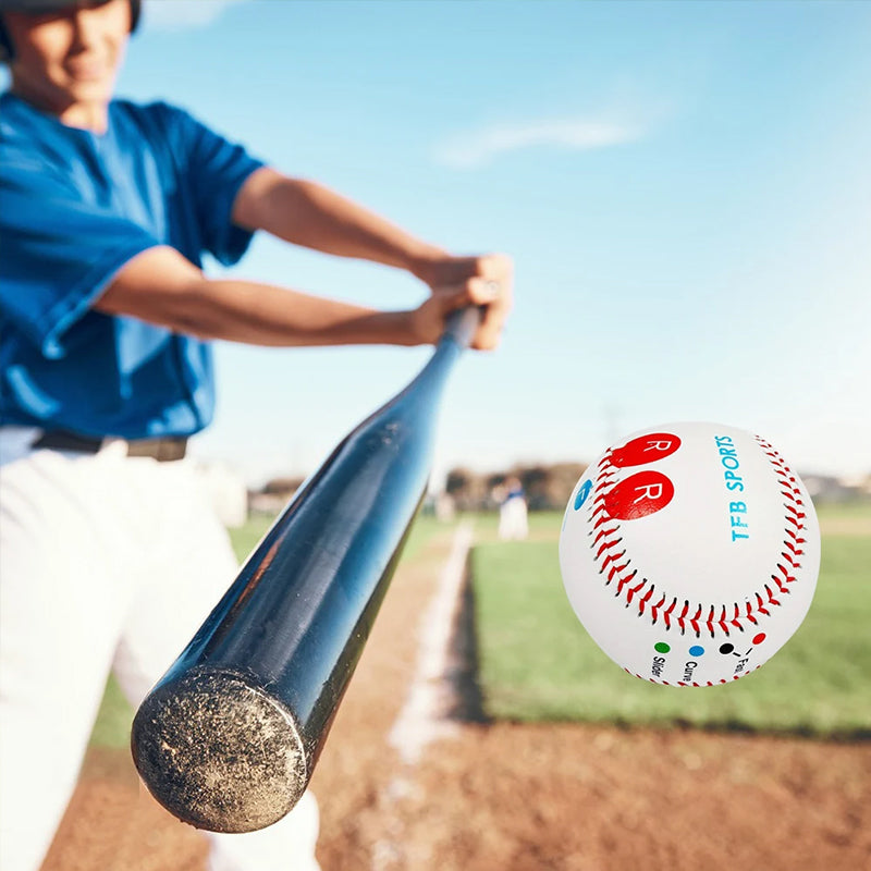 9 Inch Competition Training Baseball with Finger Placement Markers Games Practice Baseball Training Aid for Pitching