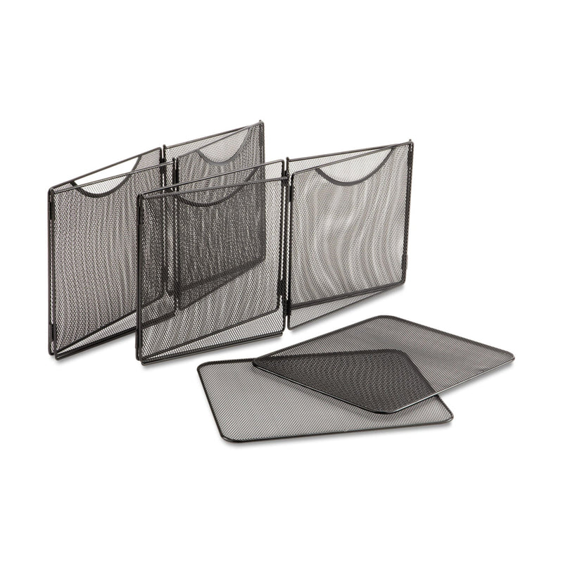 Safco Onyx Mesh Cube Bins, 12.5w x 14d x 10h, Black, 2/Pack