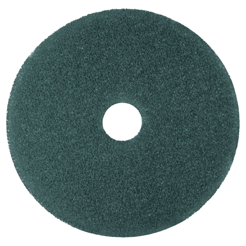 3M Low-Speed High Productivity Floor Pads 5300, 14" Diameter, Blue, 5/Carton