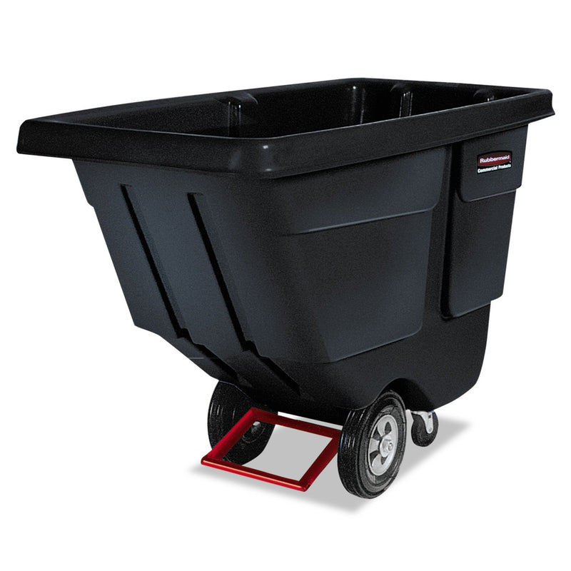 Rubbermaid Rotomolded Tilt Truck, Rectangular, Plastic, 850 lb Capacity, Black