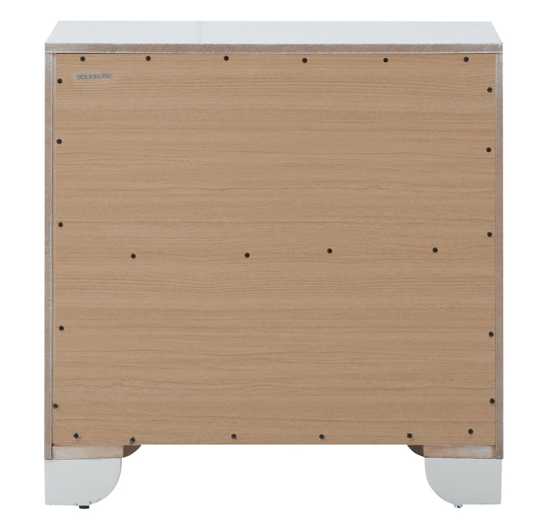 Contemporary Nightstand - Silver Champagne - Particle Board