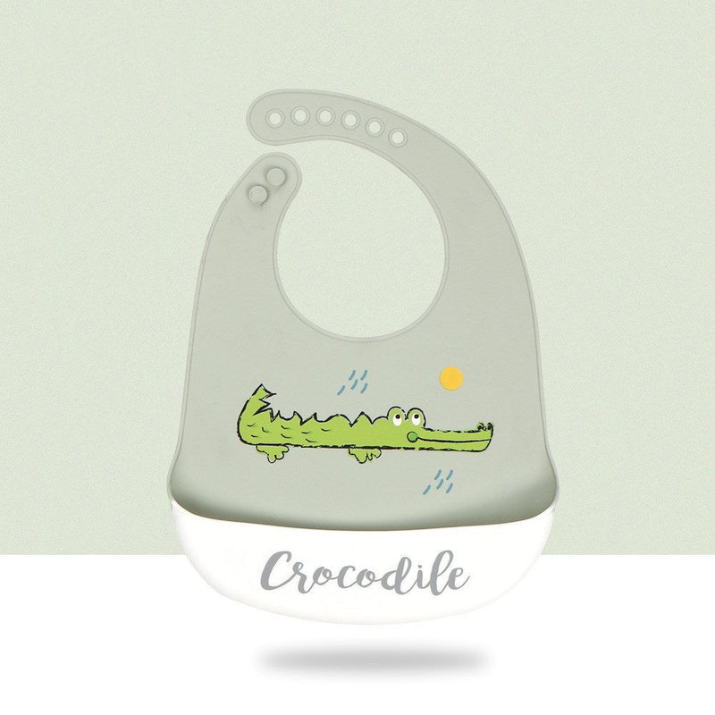 Baby Cartoon Silicone Bib Waterproof And Dirt-proof Super Soft