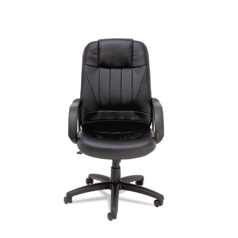 Alera Sparis Executive High-Back Swivel/Tilt Bonded Leather Chair, Supports Up to 275 lb, 18.11" to 22.04" Seat Height, Black