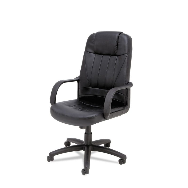 Alera Sparis Executive High-Back Swivel/Tilt Bonded Leather Chair, Supports Up to 275 lb, 18.11" to 22.04" Seat Height, Black