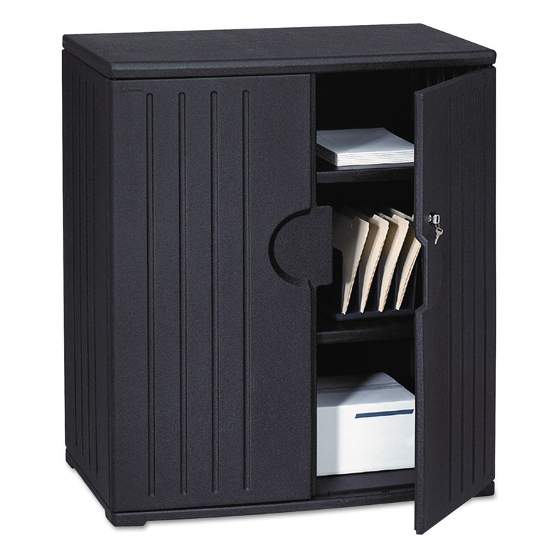 Iceberg Rough n Ready Storage Cabinet, Two-Shelf, 36 x 22 x 46, Black