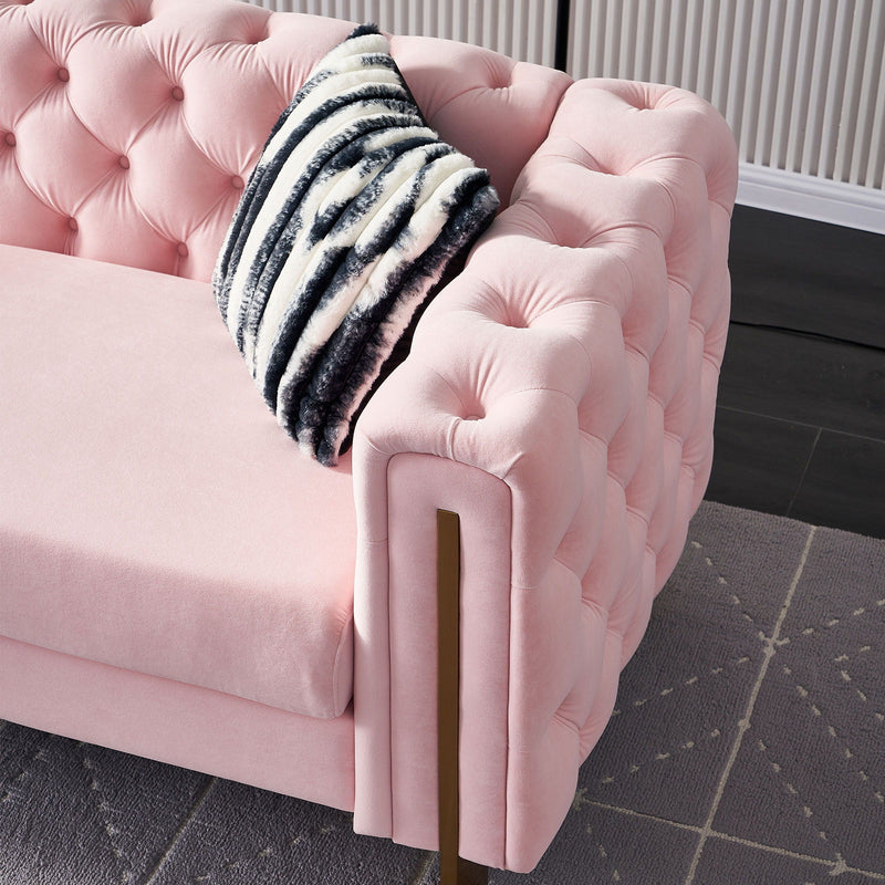 Chesterfield - Modern Tufted Living Room Sofa, 84.25''W Couch