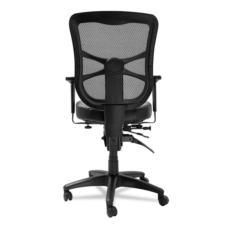 Alera Elusion Series Mesh Mid-Back Multifunction Chair, Supports Up to 275 lb, 17.7" to 21.4" Seat Height, Black