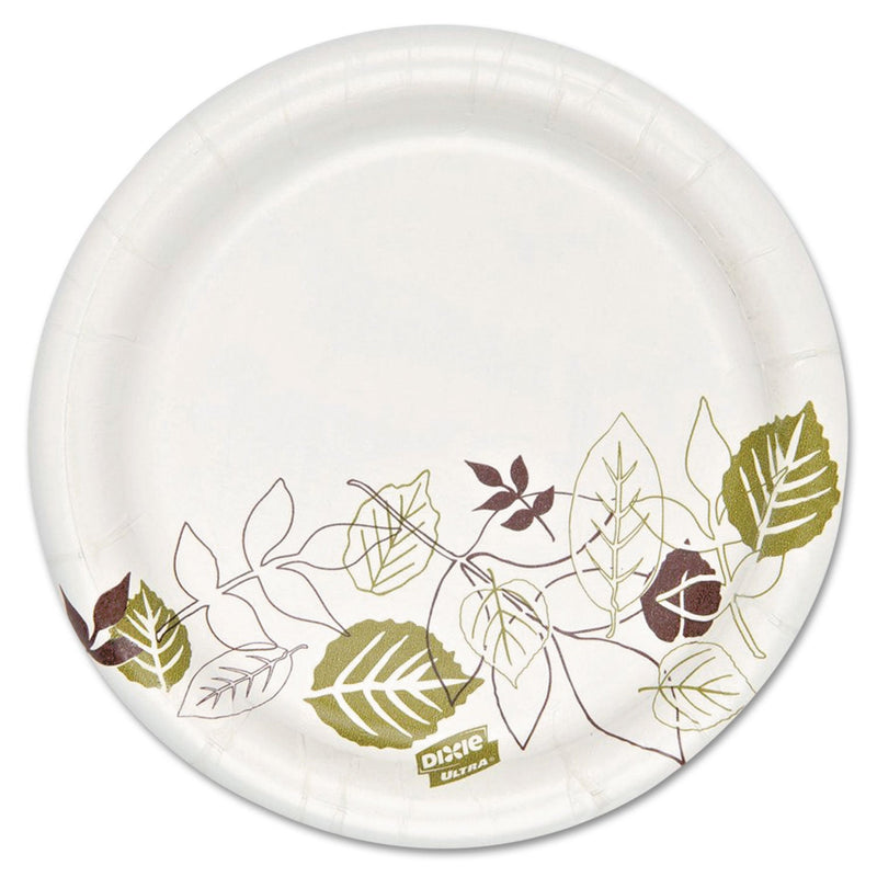 Dixie Pathways Soak Proof Shield Heavyweight Paper Plates, 5.88" dia, Green/Burgundy, 250 Pack, 4 Packs/Carton