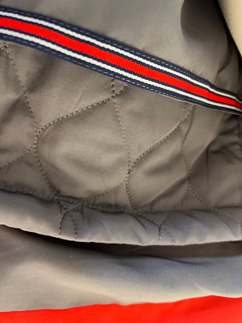 Roma Genuine Silver Fox Fur Rabbit Fur Insulated Parka in Red