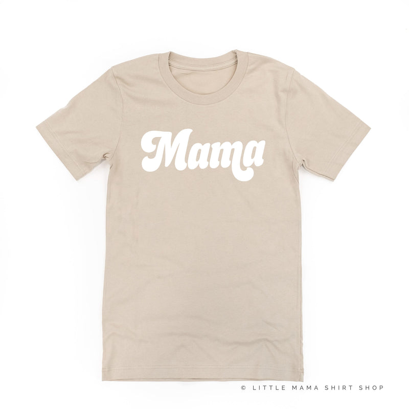 Mama (Retro) - White Design - Unisex Tee