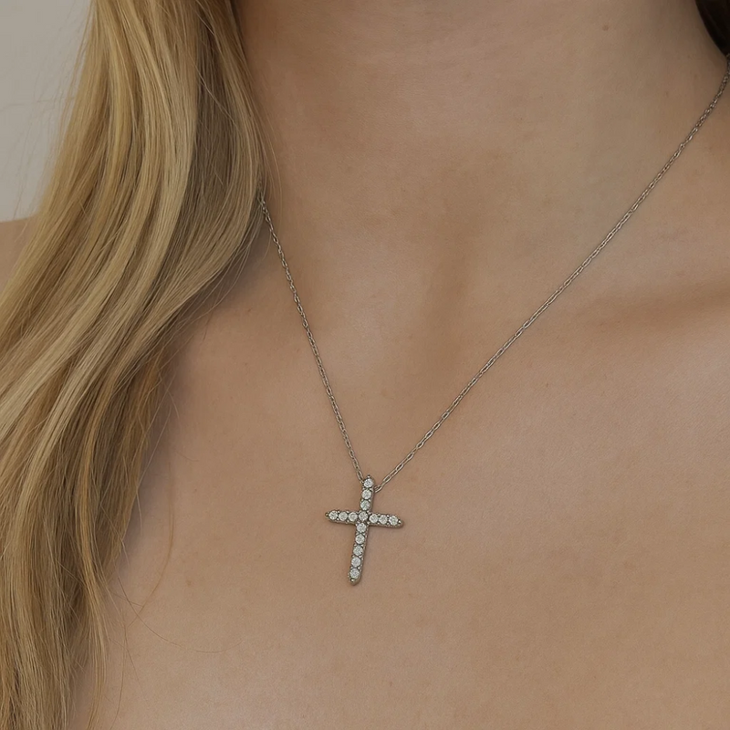 Faith Cubic Zirconia Cross Necklaces
