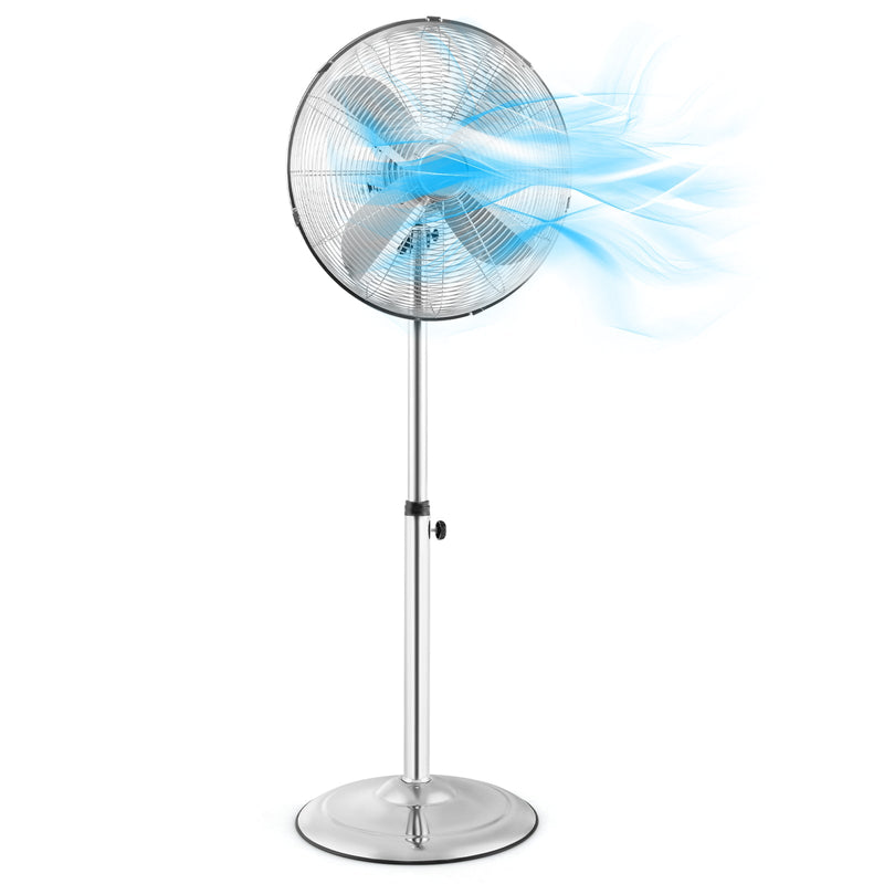 16 Inch Pedestal Standing Fan Oscillating Pedestal Fan with 3 Speeds and Adjustable Height
