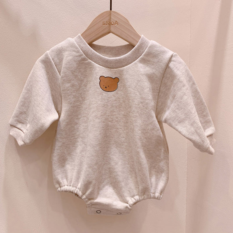Baby cute poached egg one-piece suit