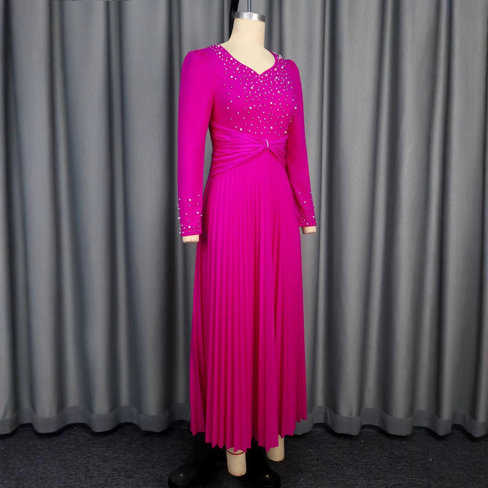 New V-neck Party High Waist Slim Fit Dress