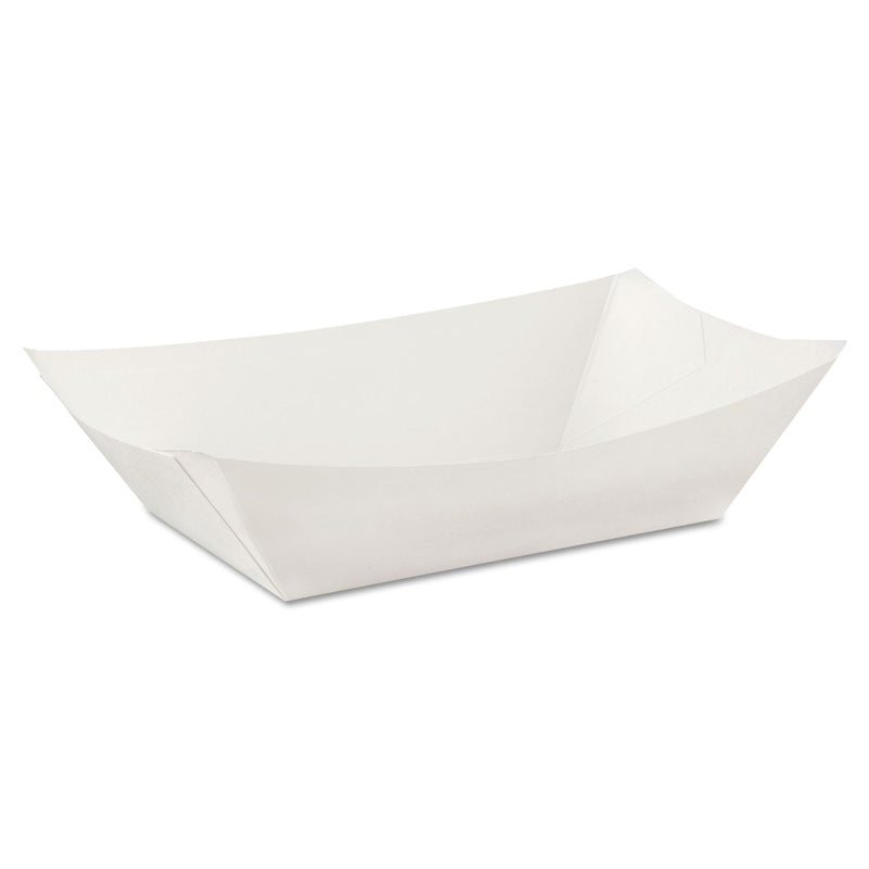 Dixie Kant Leek Polycoated Paper Food Tray, 3 lb Capacity, 5.88 x 8.4 x 2, White, 250/Pack, 2/Pack/Carton
