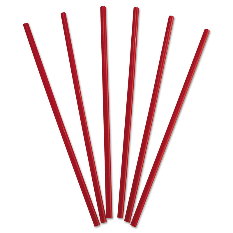 Dixie Wrapped Giant Straws, 10.25", Polypropylene, Red, 300/Box, 4 Boxes/Carton