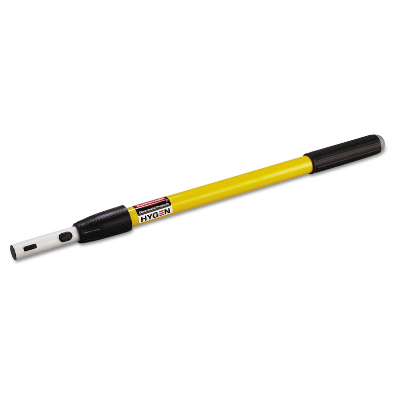 Rubbermaid HYGEN Quick-Connect Extension Handle, 20" to 40", Yellow/Black