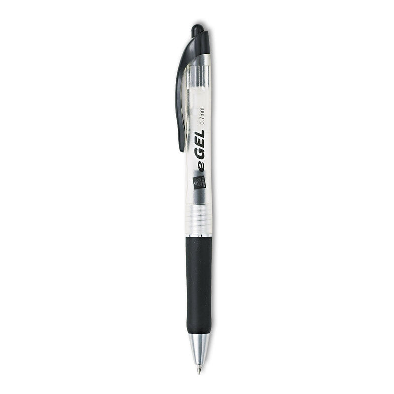 Avery eGEL Gel Pen, Retractable, Medium 0.7 mm, Black Ink, Black Barrel
