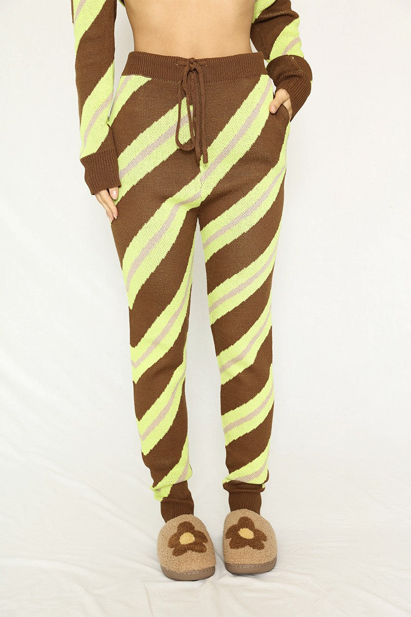 Striped Knit Sweater Set