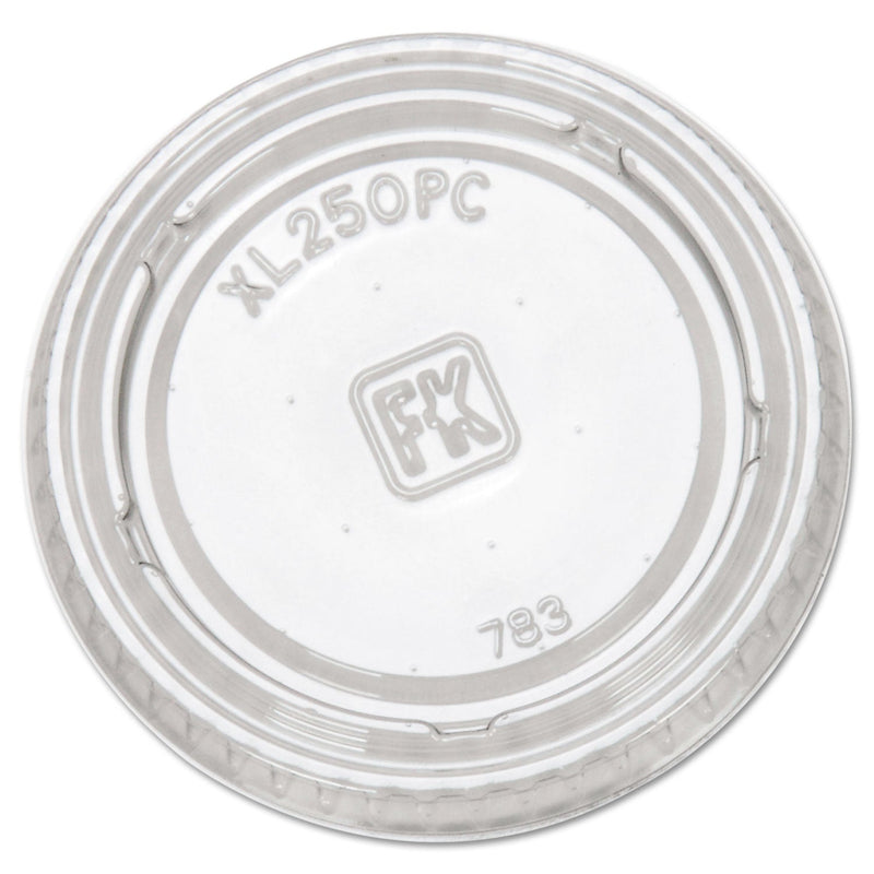 Fabri-Kal Portion Cup Lids, Fits 1.5 oz to 2.5 oz Cups, Clear, 125/Sleeve, 20 Sleeves/Carton