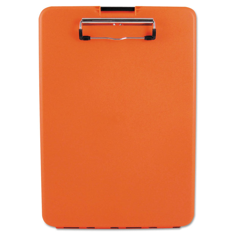 Saunders SlimMate Storage Clipboard, 0.5" Clip Capacity, Holds 8.5 x 11 Sheets, Hi-Vis Orange