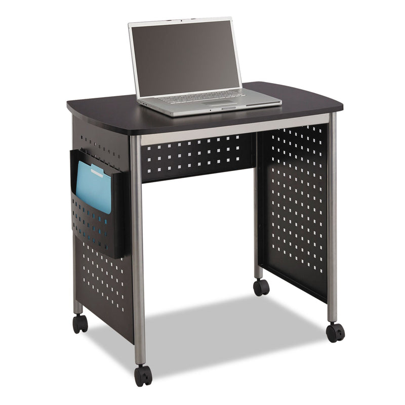 Safco Scoot Desk, 32.25" x 22" x 30.5", Black/Silver