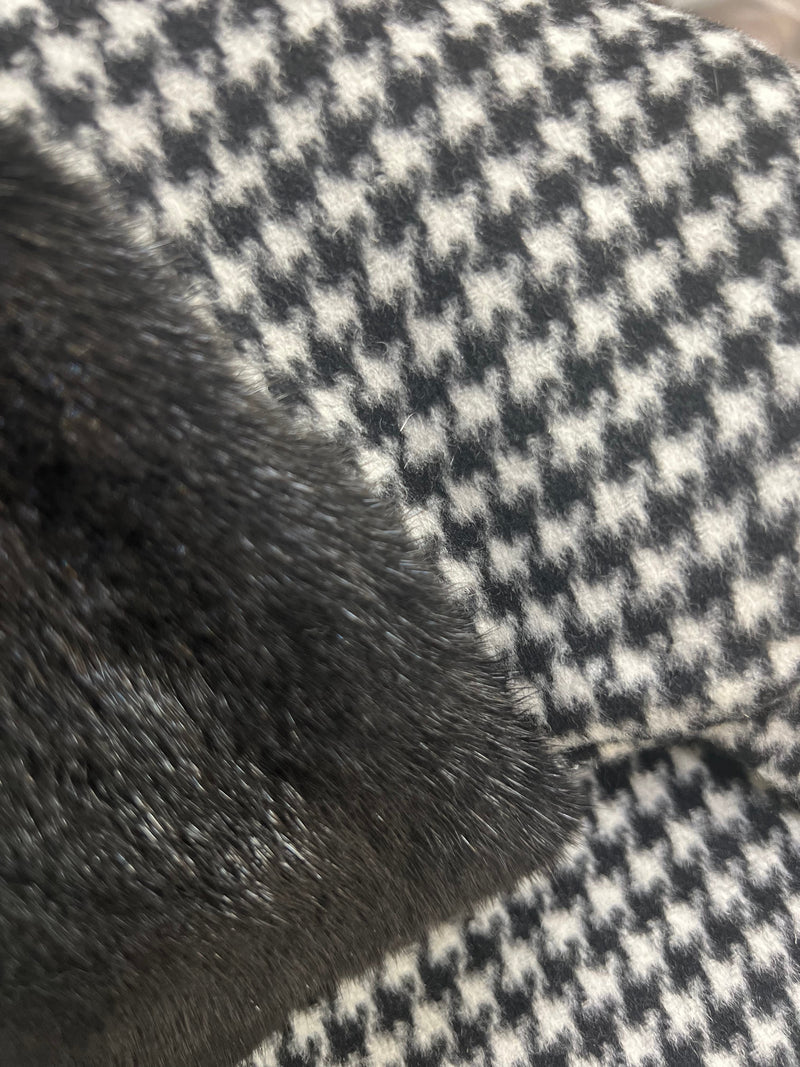 Genuine Scandinavian Mink Fur Virgin Wool Poncho