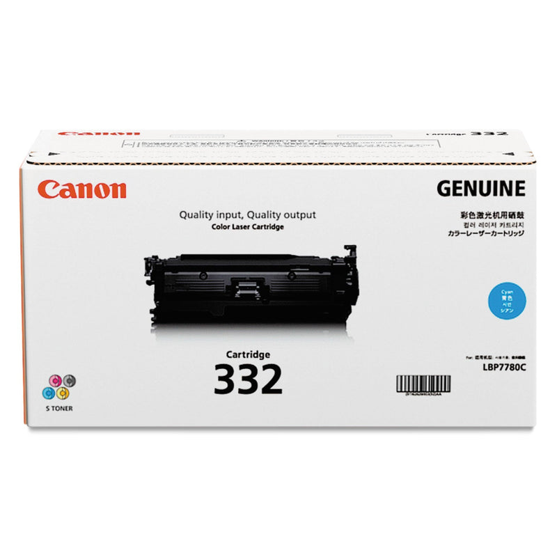 Canon 6262B012 (332) Toner, 6,400 Page-Yield, Cyan