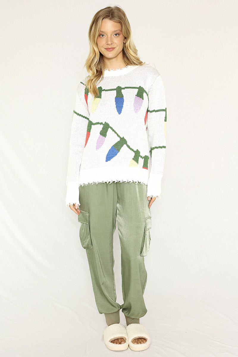 Xmas lights sweater