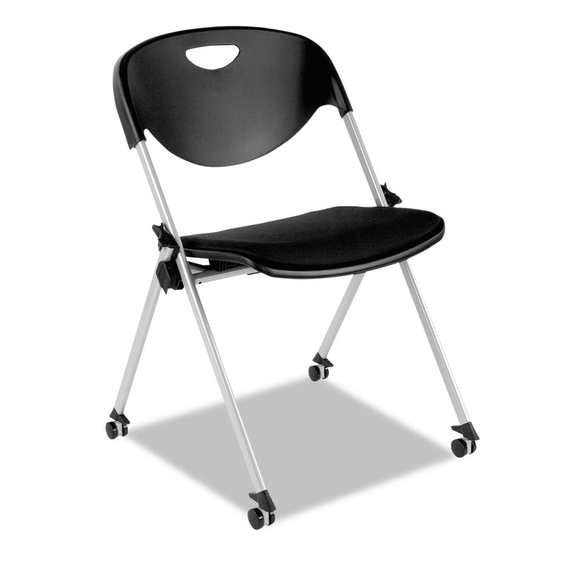 Alera SL Series Nesting Stack Chair Without Arms, Supports Up to 250 lb, Black Seat/Back, Gray Base, 2/Carton