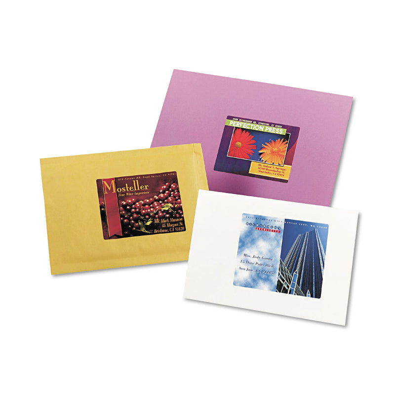 Avery Vibrant Laser Color-Print Labels w/ Sure Feed, 3.75 x 4.75, White, 100/PK