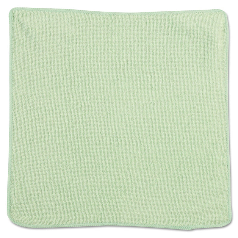 Rubbermaid Microfiber Cleaning Cloths, 12 x 12, Green, 24/Pack