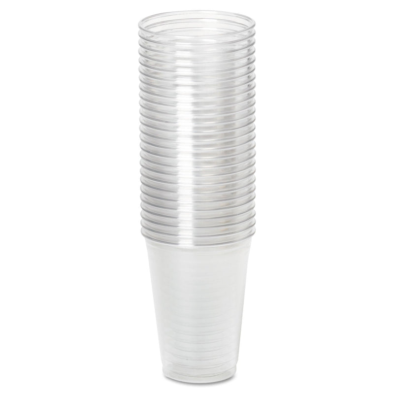 Dixie Clear Plastic PETE Cups, 10 oz, WiseSize, 25/Pack, 20 Packs/Carton