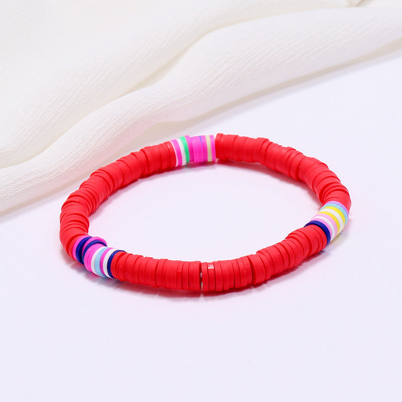 Bohemian Colorful Clay Bracelets