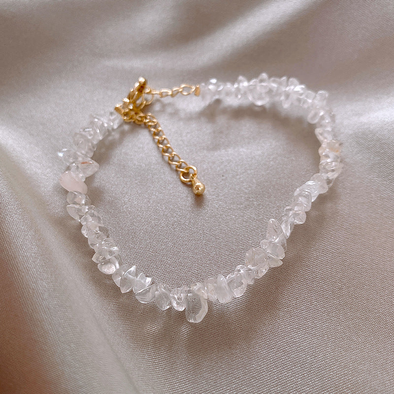 Natural Irregular Crystal Beaded Bracelet for Girls