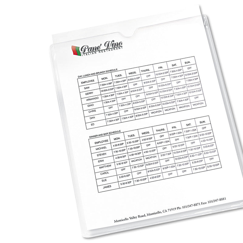 Avery Top-Load Clear Vinyl Envelopes w/Thumb Notch, 9” x 12”, Clear, 10/Pack