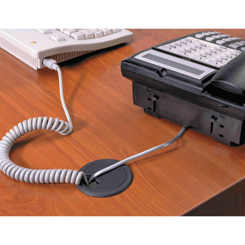 Cord Away Grommet, Adjustable, 2.38" Diameter, Black