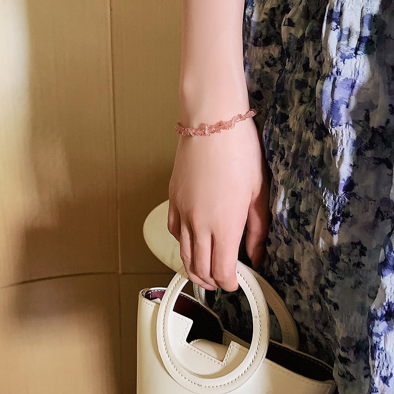 Natural Irregular Crystal Beaded Bracelet for Girls