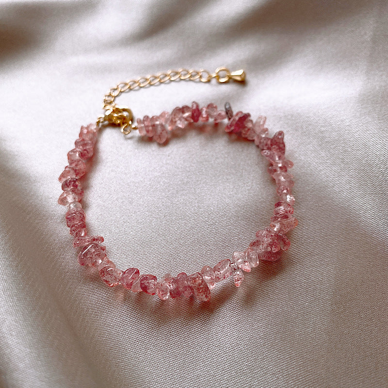 Natural Irregular Crystal Beaded Bracelet for Girls
