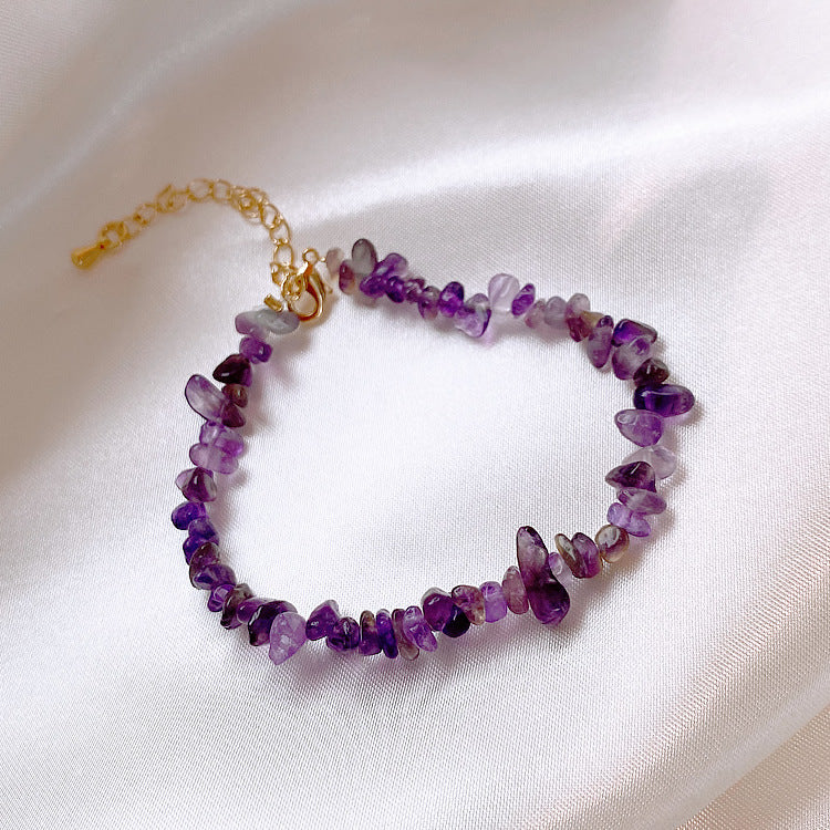 Natural Irregular Crystal Beaded Bracelet for Girls
