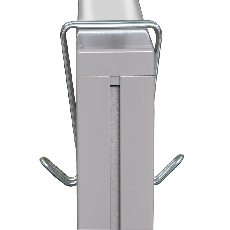 Alera Double Sided Partition Garment Hook, Steel, 0.5 x 3.38 x 4.75, Over-the-Door/Over-the-Panel Mount, Silver, 2/Pack