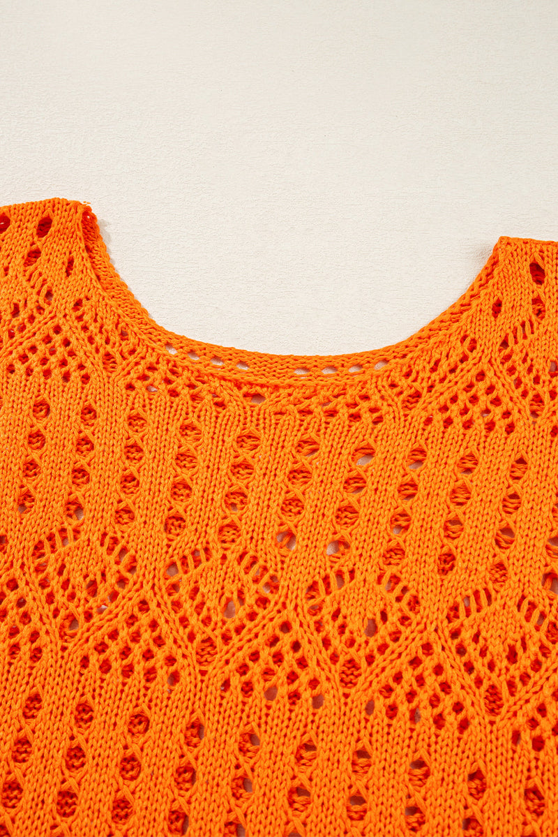Emerson Crochet Scallop Edge Sweater