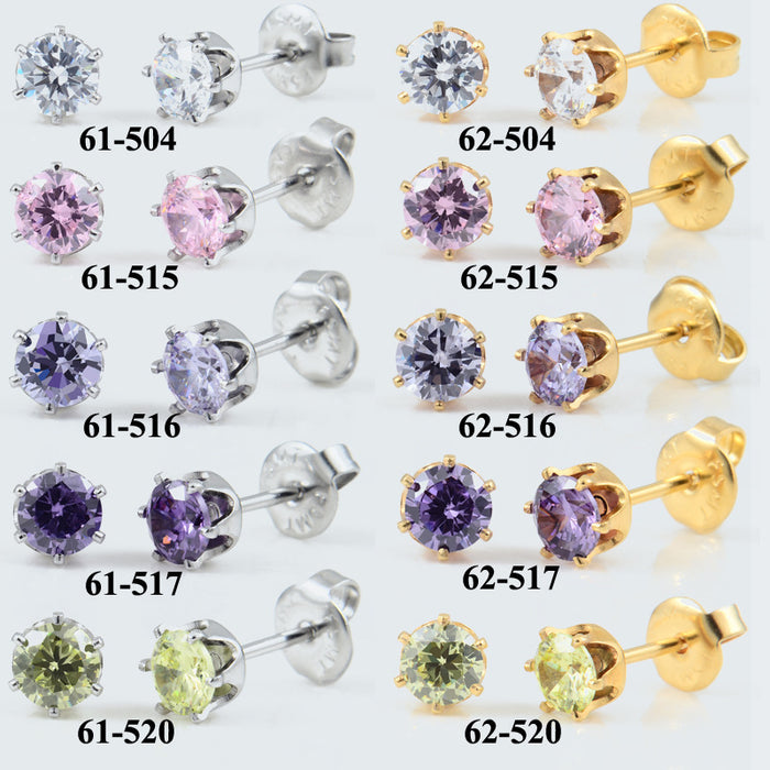 Disposable Low Pain Ear Piercing Gun Tool Ear Piercing Gun Built-in 316 Titanium Steel Crown Stud Earring