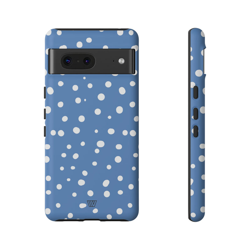 DUSTY BLUE DOTS | Tough Phone Case