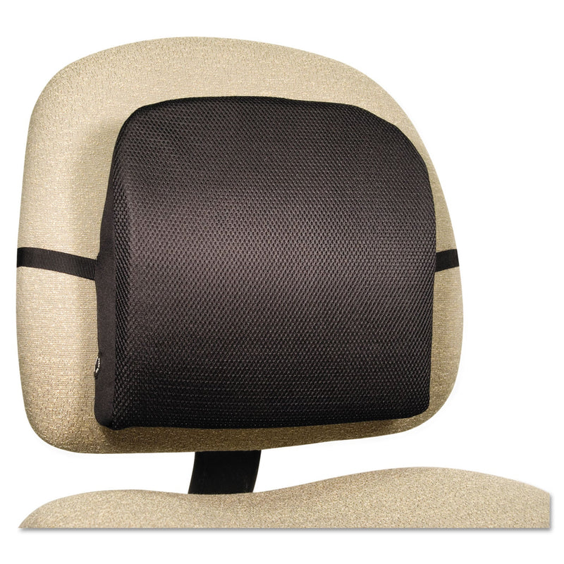 Advantus Memory Foam Massage Lumbar Cushion, 12.75 x 3.75 x 12, Black