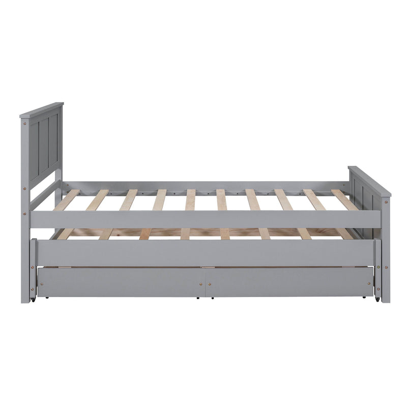 Platform Bed With Trundle And Drawers