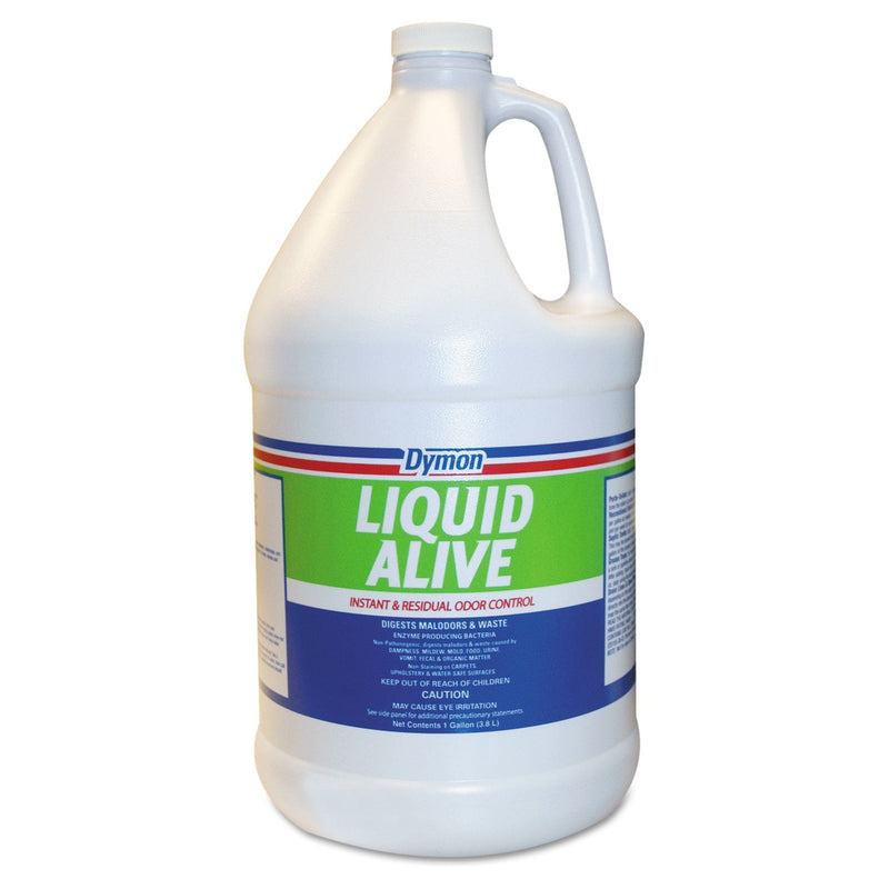 Dymon LIQUID ALIVE Odor Digester, 1 gal Bottle, 4/Carton