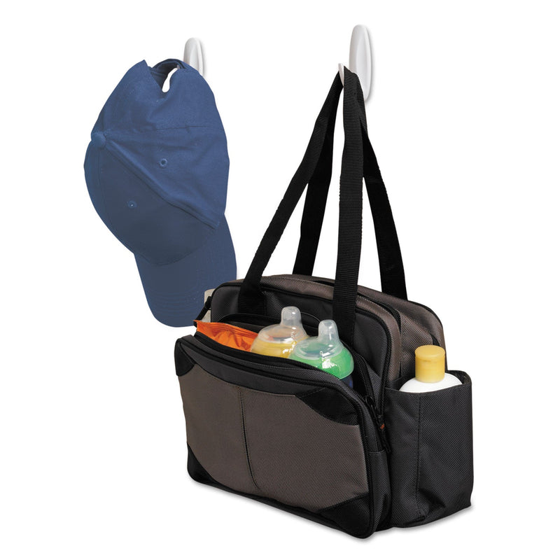 Command General Purpose Designer Hooks, Small/Medium, 3 lb Cap, White, 4 Hooks and 4 Strips/Pack