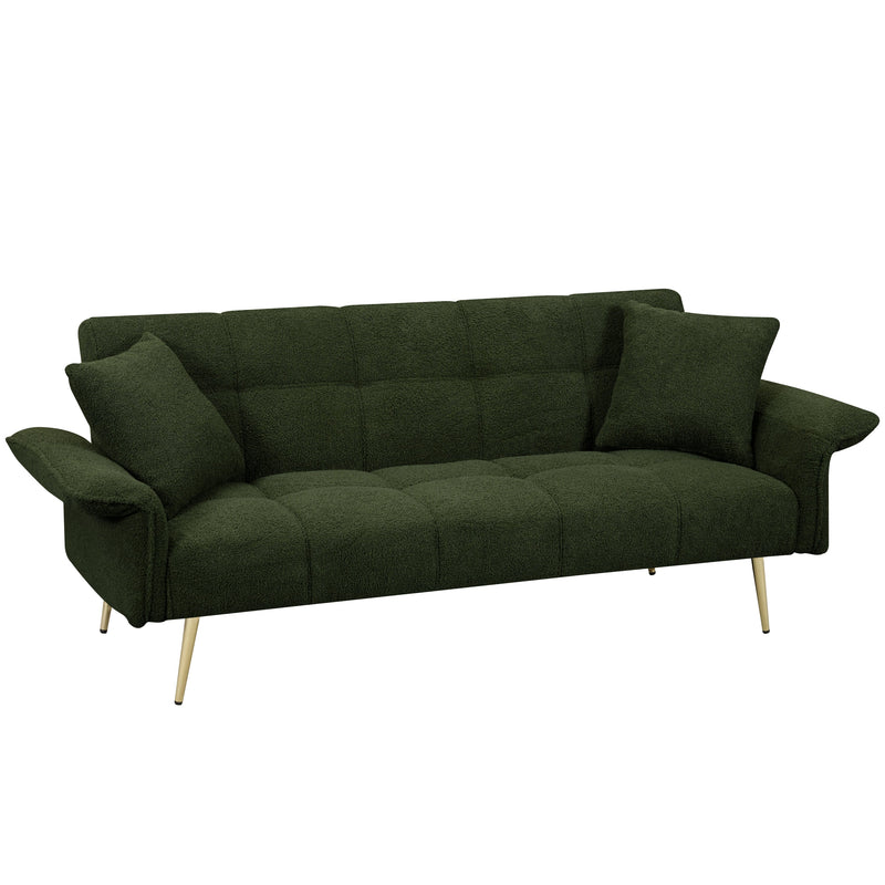 70.1 'futon sofa bed, convertible double sofa bed with folding armrests for living rooms and small Spaces