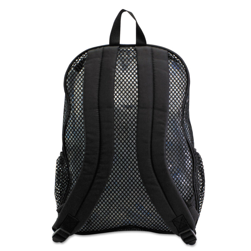 Eastsport Mesh Backpack, Fits Devices Up to 17", Polyester, 12 x 17.5 x 5.5, Black
